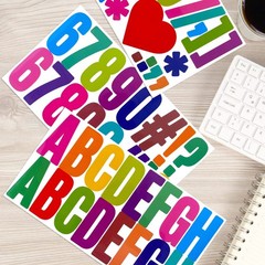 Bemeol 500 Pieces 30 Sheets Large Letter Stickers 2.5 Inch Inch, Colorful
