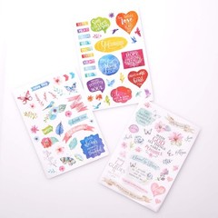 Bible Journaling Stickers Set of 3 Creative Colorful Die Cut Sheets 90 Plus S…