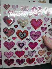 Hearts The paper studio stick a bilites heart stickers Lot Of 2 Sheets