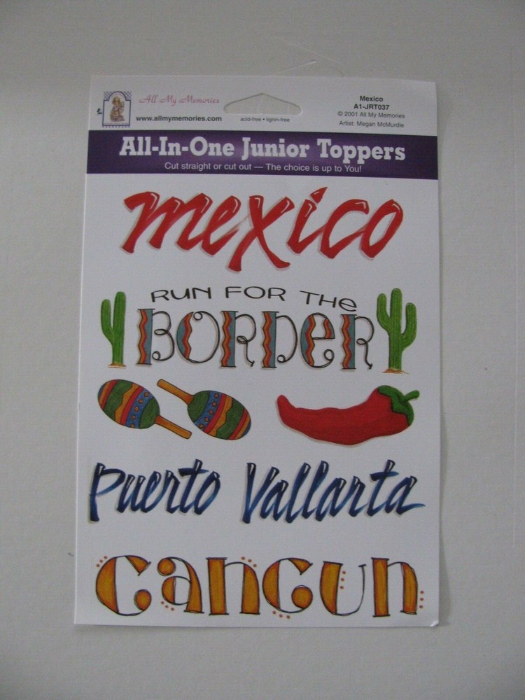 All My Memories MEXICO All in One Junior Toppers Scrapbook NEW