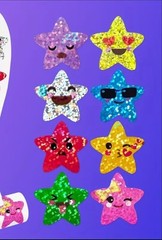 40 PCs Star Shaped 1” Holographic Stickers Great for Teachers or Kids Rewards