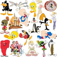 LOONEY TUNES VARIETY DIE CUT VINYL 50 CT STICKER PACK