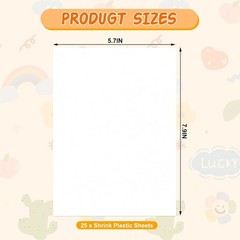 7.9 x 5.7-inch Shrink Art Paper – 25 Sheets for Creative DIY Accessories