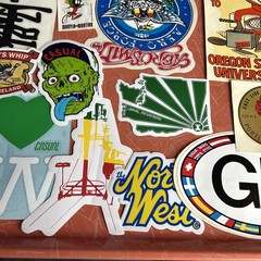 Mixed Lot Of 12 Vintage Stickers, Advertising, Snow Boarding, Aerosmith, OSU+