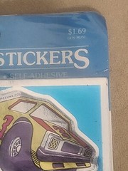 Vintage 80s Fun Foil Shinies Stickers Hallmark Race Cars Monster Truck Jeep
