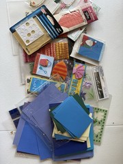Large Scrapbooking Craft Lot Stickers Embellishments Paper Crafts + Storage Case