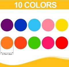 3500 Pcs Colored Dot Stickers, 3/4″ Label Sticker round Color Coding Labels