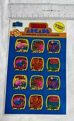 Vintage 1980’ Kideo Arcade Scratch & Sniff Video Games Popcorn Scented Stickers