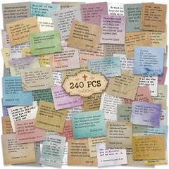 240PCS Retro Bible Verse Stickers Inspirational Scripture Journaling Scrapbook