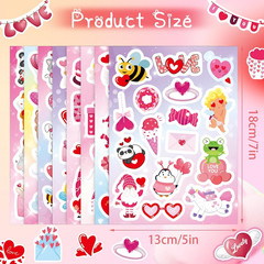 720 PCS Valentines Stickers,48 Sheets Love Heart Stickers Valentines Day Party F