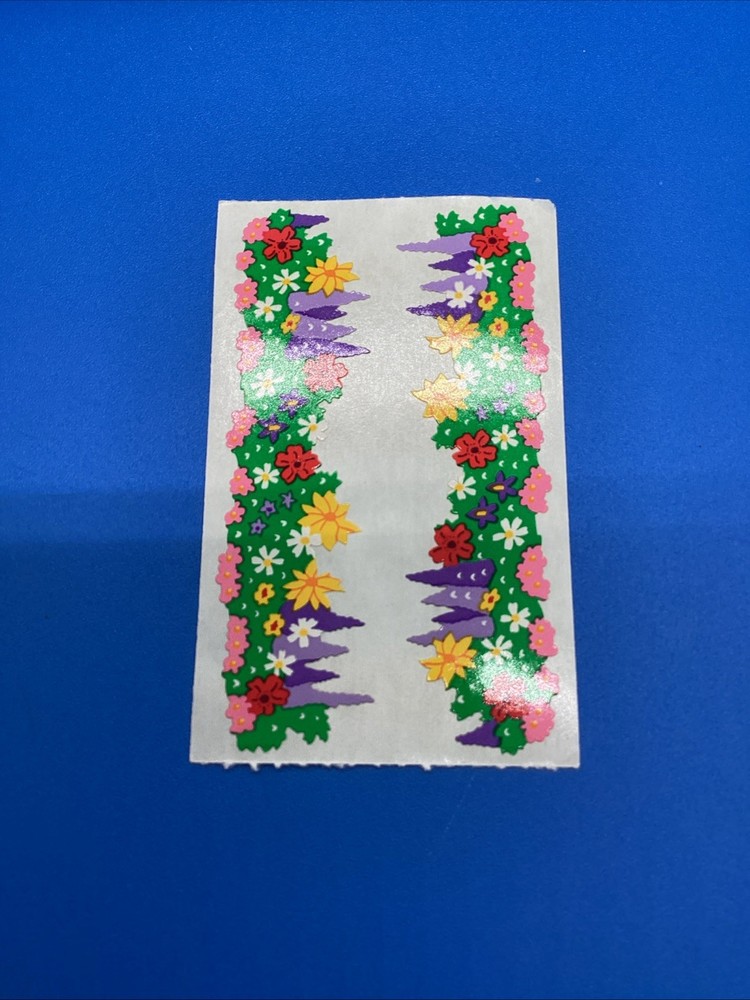 VTG Mrs. Grossman Stickers 1995 Wildflower Garden Border Gigi Sprout 2 Mod