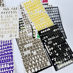28 Sheets Scrapbooking 7/16 Stickers Alphabet Numbers Letters Paper Studio Lot