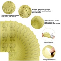 200 Pieces Ribbon Embossed Seal and Gold Foil Certificate Seal Embossed of Ac…