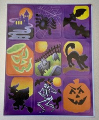 Vintage Paper Magic Group 9 Different Halloween Creature Stickers ~ 1 Sheet