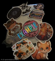 **MYSTERY** 10 Sticker Multicolor Animal & Cartoon Scrapbooking Stickers Pack