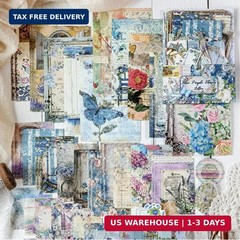 Diuhofart 400Pcs Vintage Scrapbook Supplies Kit, Scrapbook Paper and Journaling