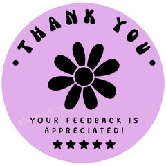 50 Thank You Stickers 2” Round Holographic Feedback Labels for Packages