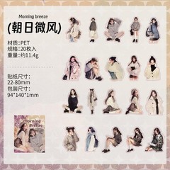 20Pcs Fashion Girls Boys PET Stickers Journal Album Card Scrapbooking Craft Art