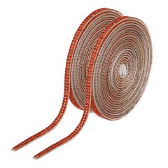 2Pcs Rhinestone Ribbon Orange Self Adhesive Rhinestone Strip 0.16″ x 3 Yard