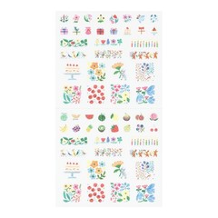 MIDORI Stickers for Planners, Margins, Floral Pattern, 82741006