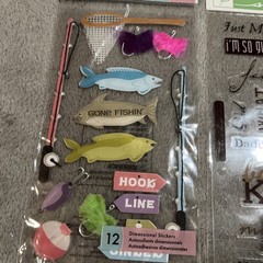 Fathers Day Fishing Tool Stickers Jolee’s Boutique EK Success Phrase