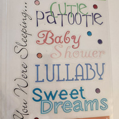 NEW Lot 2 Sheets Stickers BABY / MILESTONES Phrase Cafe Words Phrases Quotes -G