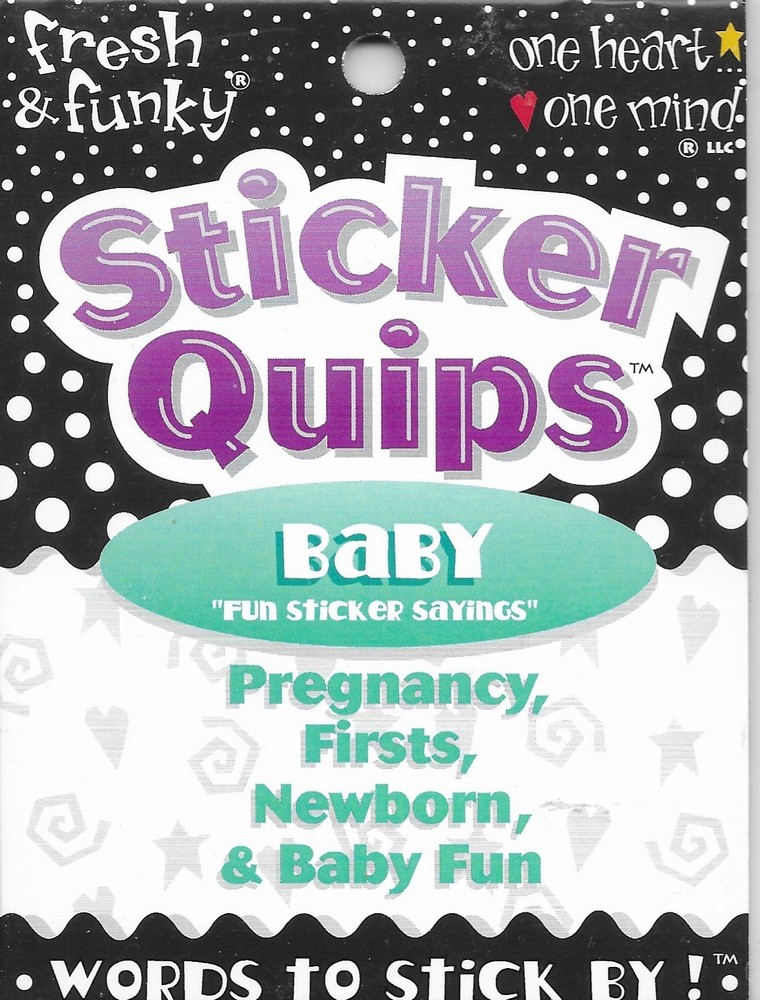 Baby Boy Girl Newborn First Family Pregnancy Play Titles Sticker Quips Book