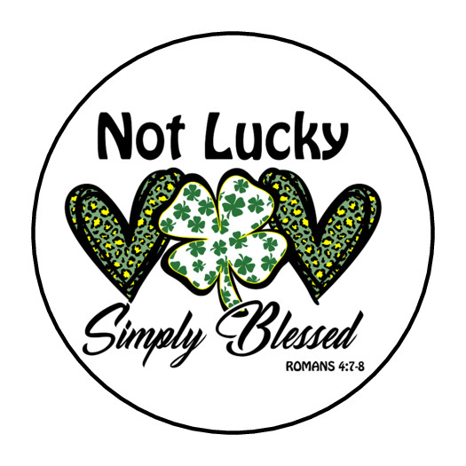 30 ST PATRICKS DAY STICKERS ENVELOPE SEALS LABEL 1.5″ ROUND BLESSED LUCKY CLOVER