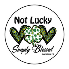 30 ST PATRICKS DAY STICKERS ENVELOPE SEALS LABEL 1.5″ ROUND BLESSED LUCKY CLOVER