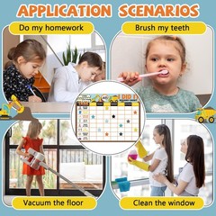 Magnetic Reward Chart for Kids at Home Construction Theme I Did It Motivate B…