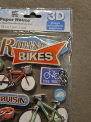 Riding Bikes 3D scrapbook stickers Paper House STDM-0155