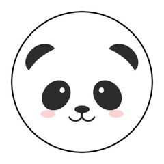 30 Cute Panda Face Envelope Seals Labels Stickers 1.5″ Round