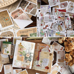 6 Sets 300 Pcs Washi Stickers , Vintage Aesthetic Sticker Set for Journaling Scr