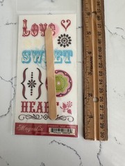My Minds Eye Magnolia Starburst «Love» MGB108 Rub On Love Sweet Heart Scrapbook