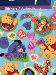 VTG SANDYLION DISNEY WINNIE THE POOH PIGLET TIGGER EEYORE STICKERS 2 PKGS NEW