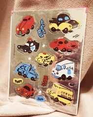 VTG 80s Fun Foil Shinies Stickers Ambassador Hallmark Race Cars Bus Truck RARE
