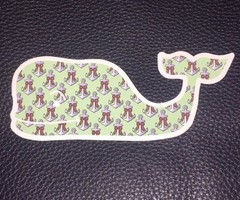 Authentic Vineyard Vines Anchors With Bows Whale Sticker 4 1/2″ X 1 7/8″