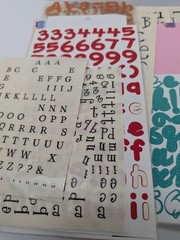 Letter Number Scrapbooking Stickers Lot Mixed Partially Used Sheets