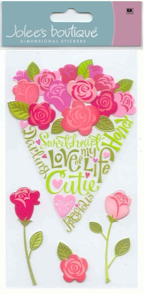 RARE Jolee’s Boutique 3-D BOUQUET OF LOVE Valentine Theme 67742 Fast FREE Ship!