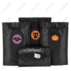 500pcs 1.5in 8 Designs Halloween Sticker Round Shaped Chrome Paper for Halloween