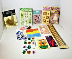 Scrapbook Stickers Crafts Cardmaking 11 Sheets Jolee’s Dimensional Borders Shiny