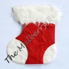 25 Stockings stocking Boots Handmade Mulberry Paper St Nick fireplace Christmas