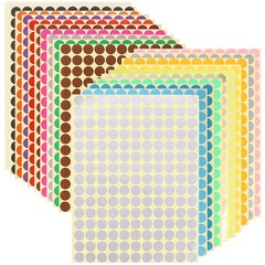 20 Sheets Color Coded Stickers Colorful Circle Labels Round Colored