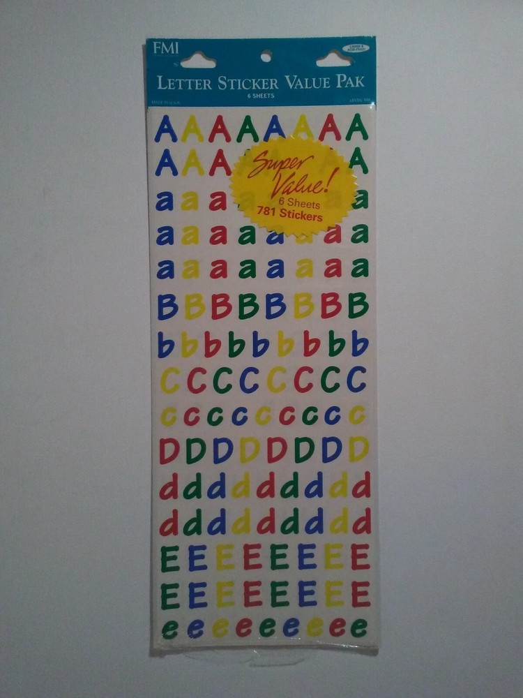 Frances Meyer Lignin Acid Free Letters Numbers Punctuation 6 Sheets 781 Stickers