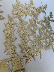 Anna Griffin DRESDEN TRIMS CHRISTMAS DIE CUTS Gold Foil Made in Germany