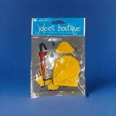 Jolee’s Boutique ☔️ RAINY DAY Yellow Jacket Umbrella Boots Rain Drops Stickers