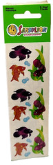 Sandylion Prismatic Sticker Gold Fish Beta Fish 1 Sheet NIP Sealed Bubbles VTG