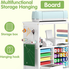 Craft Storage Cart, Vinyl Roll Holder, Compatible with Cricut Cutting Machines