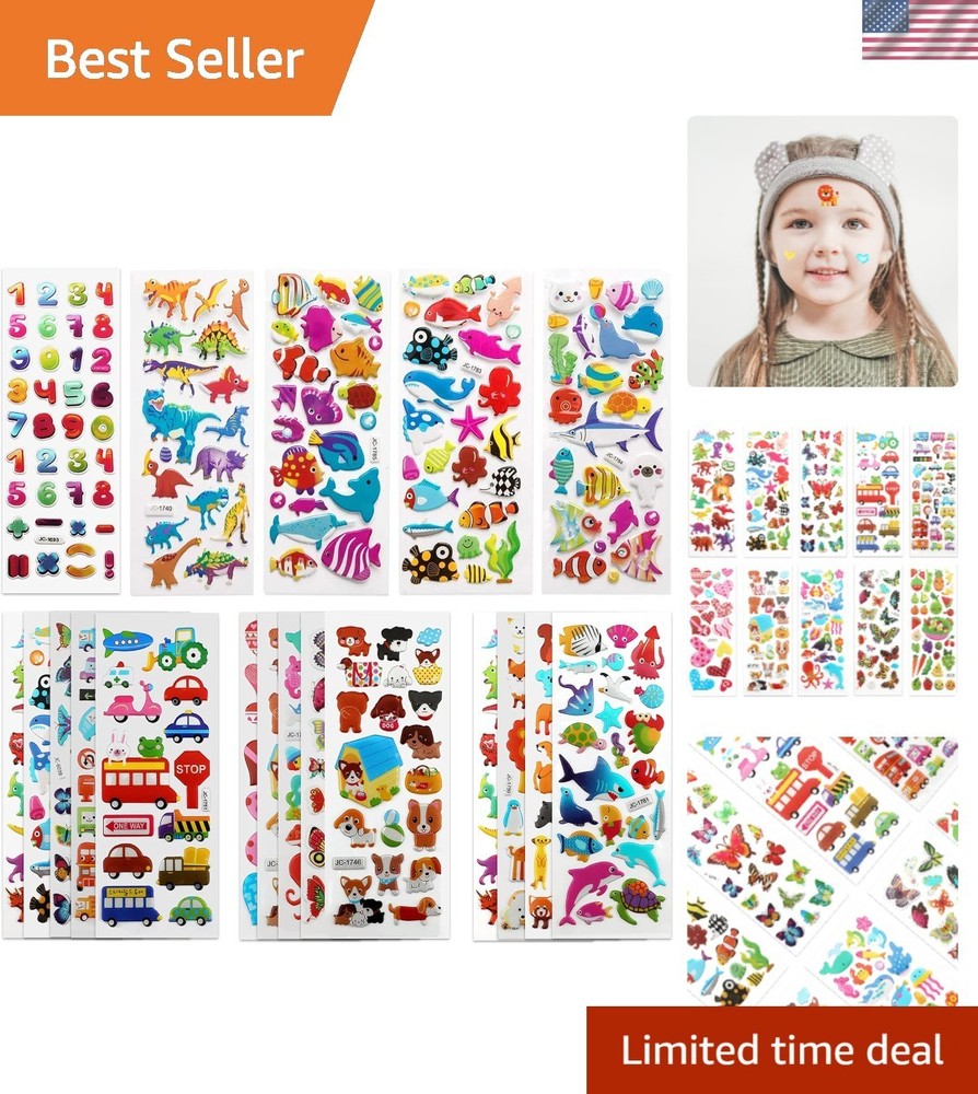 Fun and Educational 3D Stickers for Kids – Perfect as Gifts and Rewards