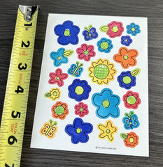 Vintage Hallmark Flower Butterfly Sticker Sheets Retro 90s Scrapbook Craft Color